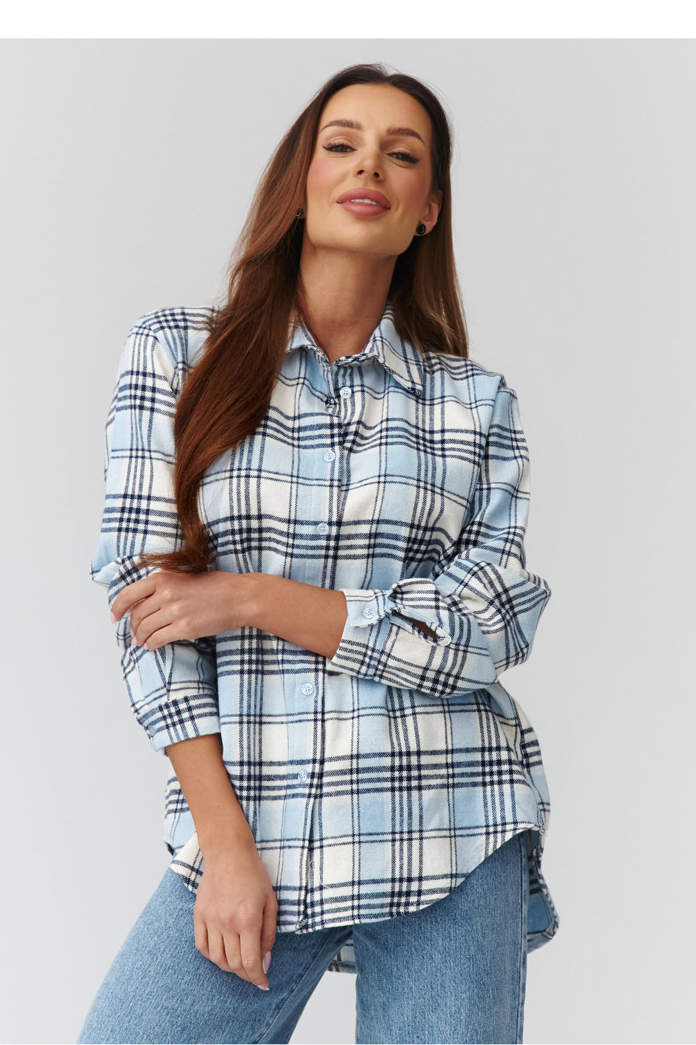 multicolor - Long sleeve shirt model 224089 Makadamia