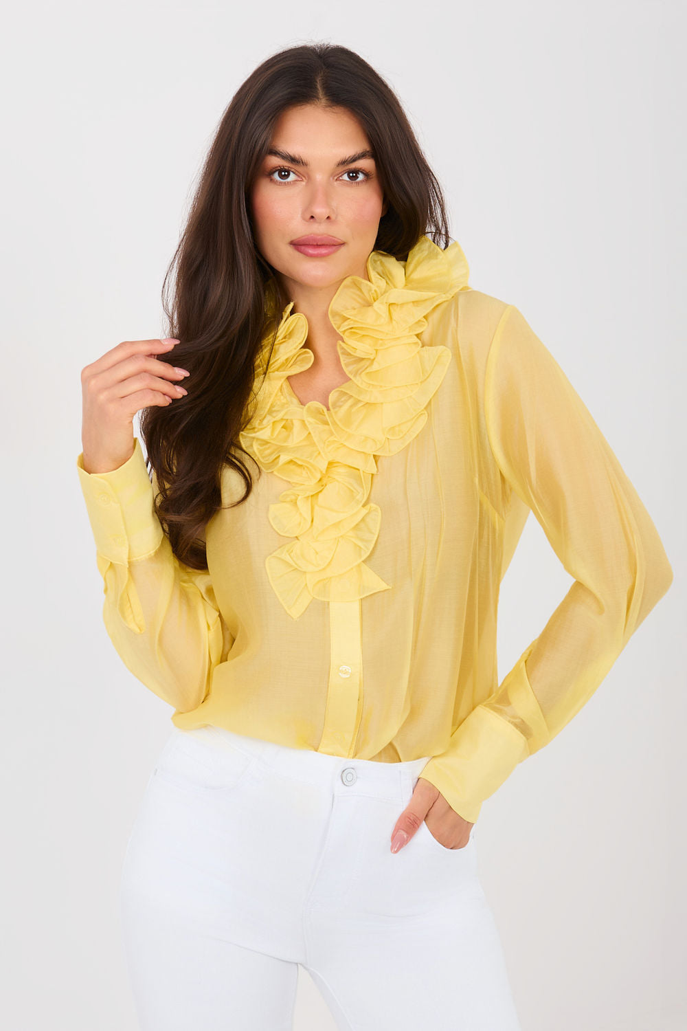 yellow - Long sleeve shirt model 224133 Factory Price