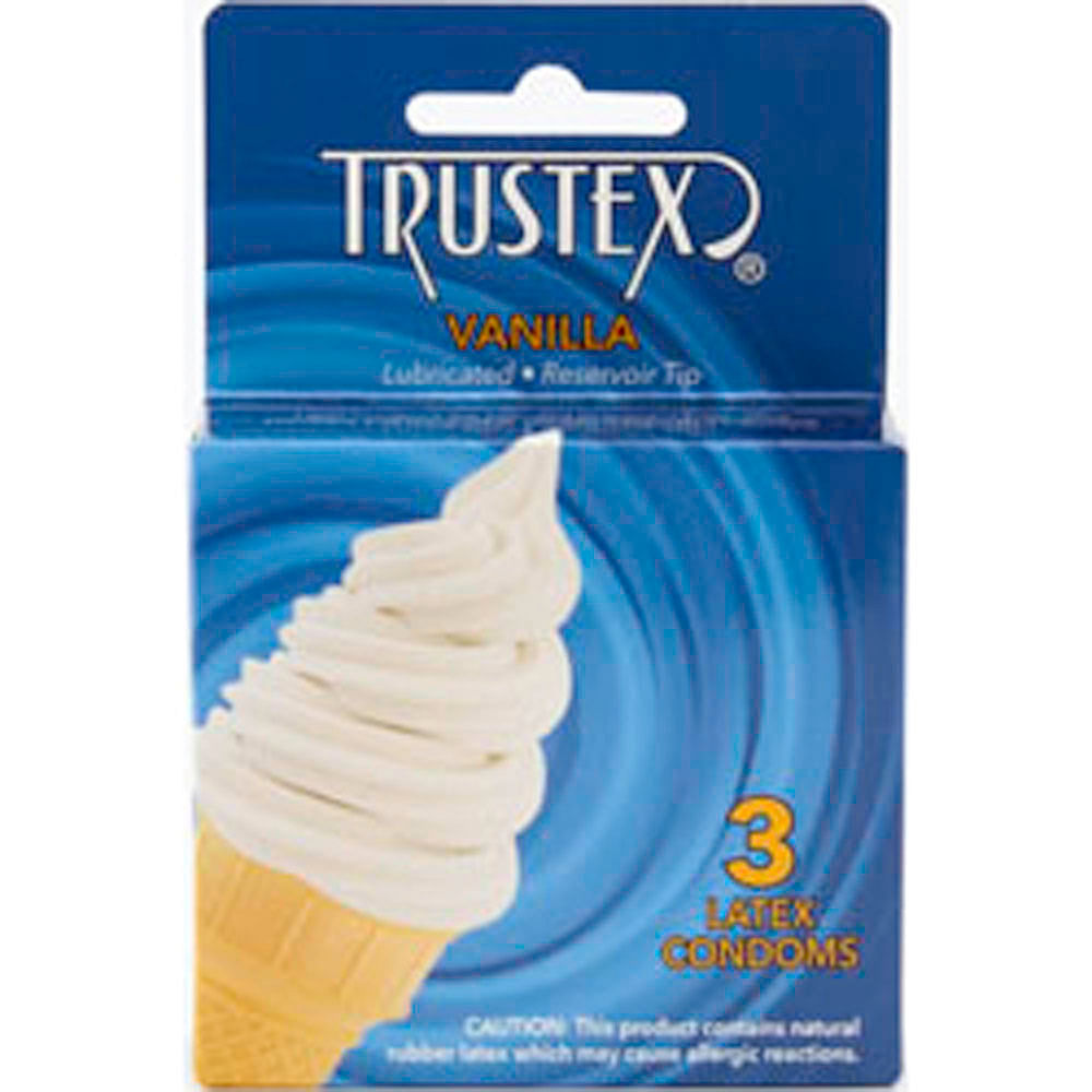 Trustex Flavored Lubricated Condoms – 3 Pack – Vanilla