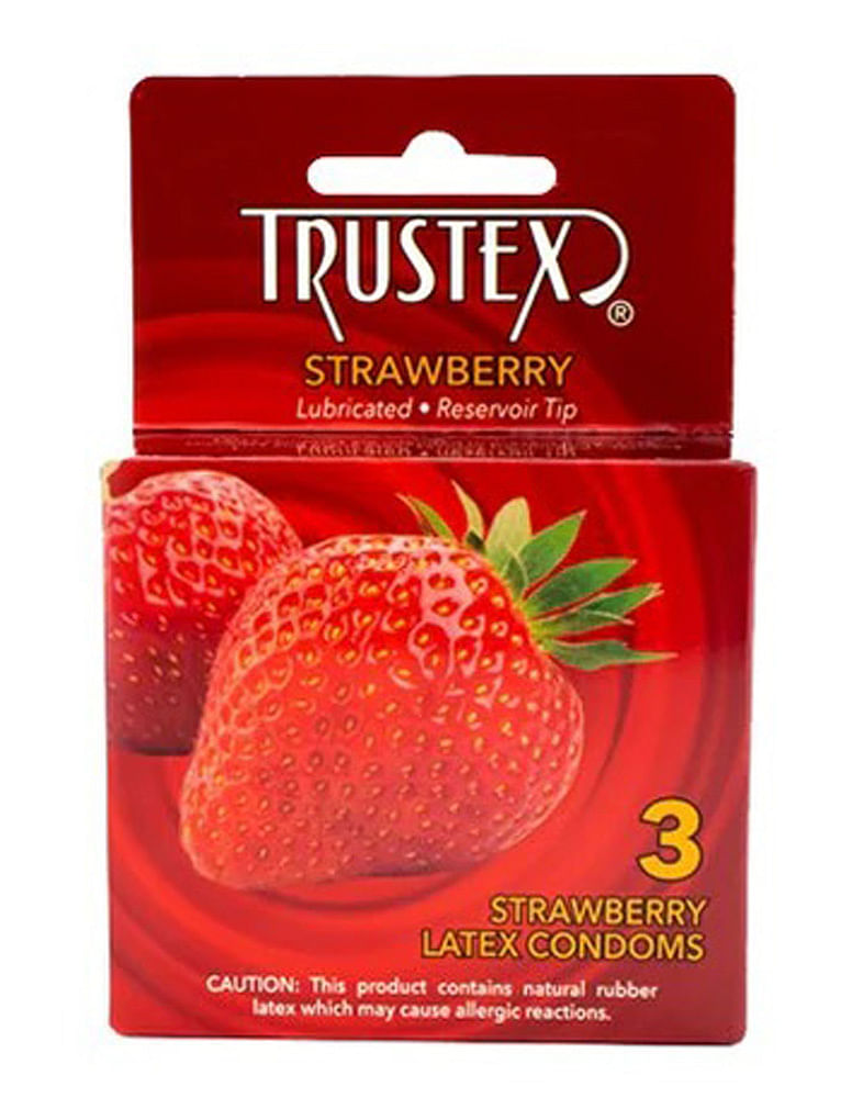 Trustex Flavored Lubricated Condoms – 3 Pack – Strawberry