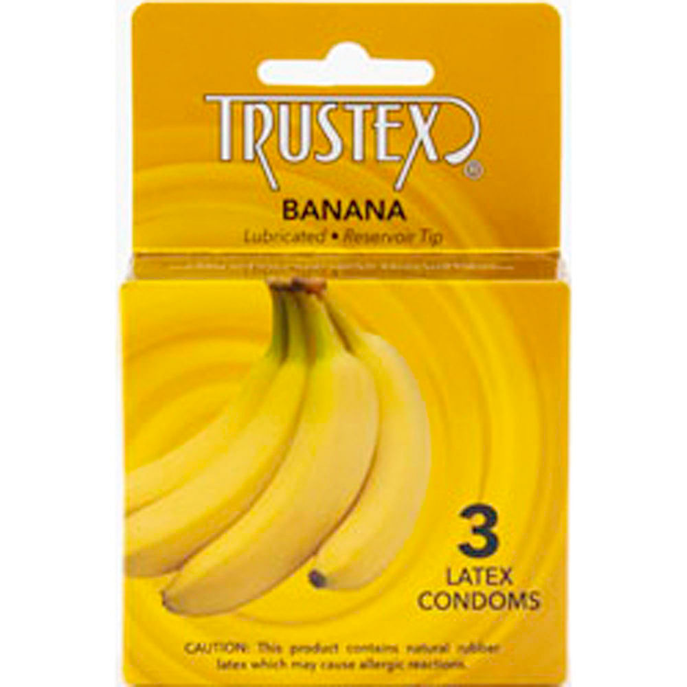 Trustex Flavored Lubricated Condoms – 3 Pack – Banana