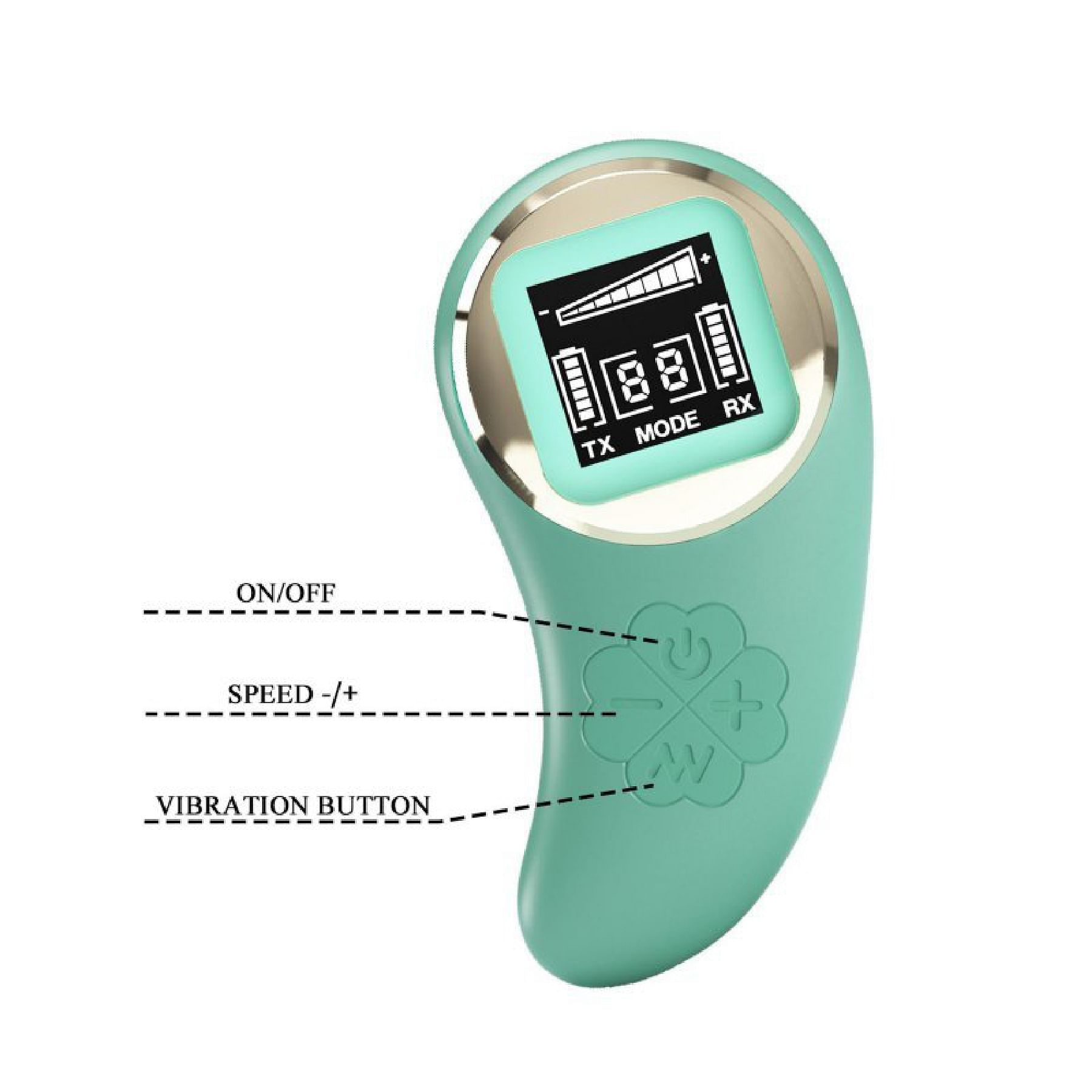 Mina Vibrating Remote Control Egg – Turquoise