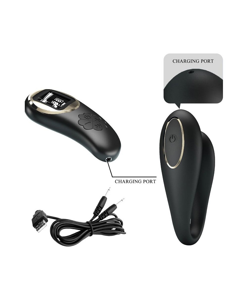 Nathan Double Pleasure Remote Control Vibrator –  Black