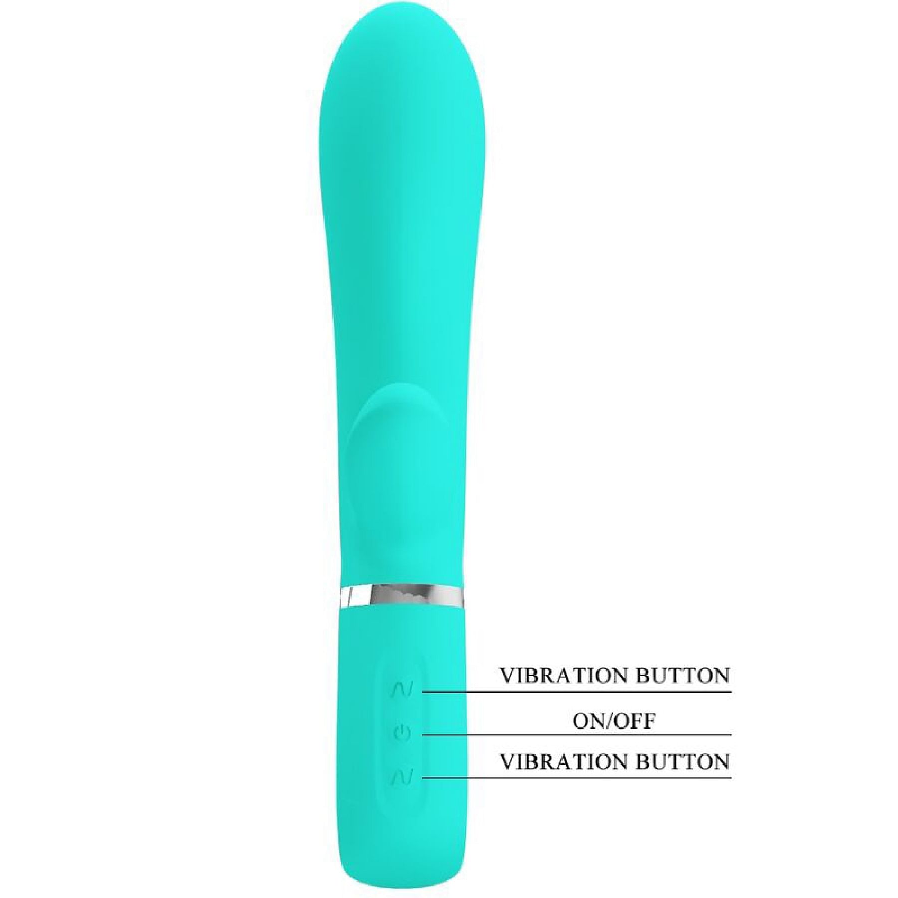 Thomas Super Soft Silicone Rabbit Vibrator –  Turquoise