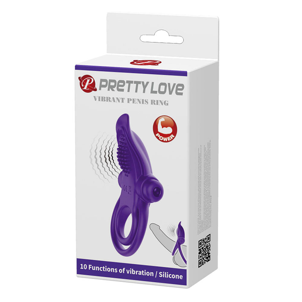 Pretty Love Vibrant Penis Ring – Purple