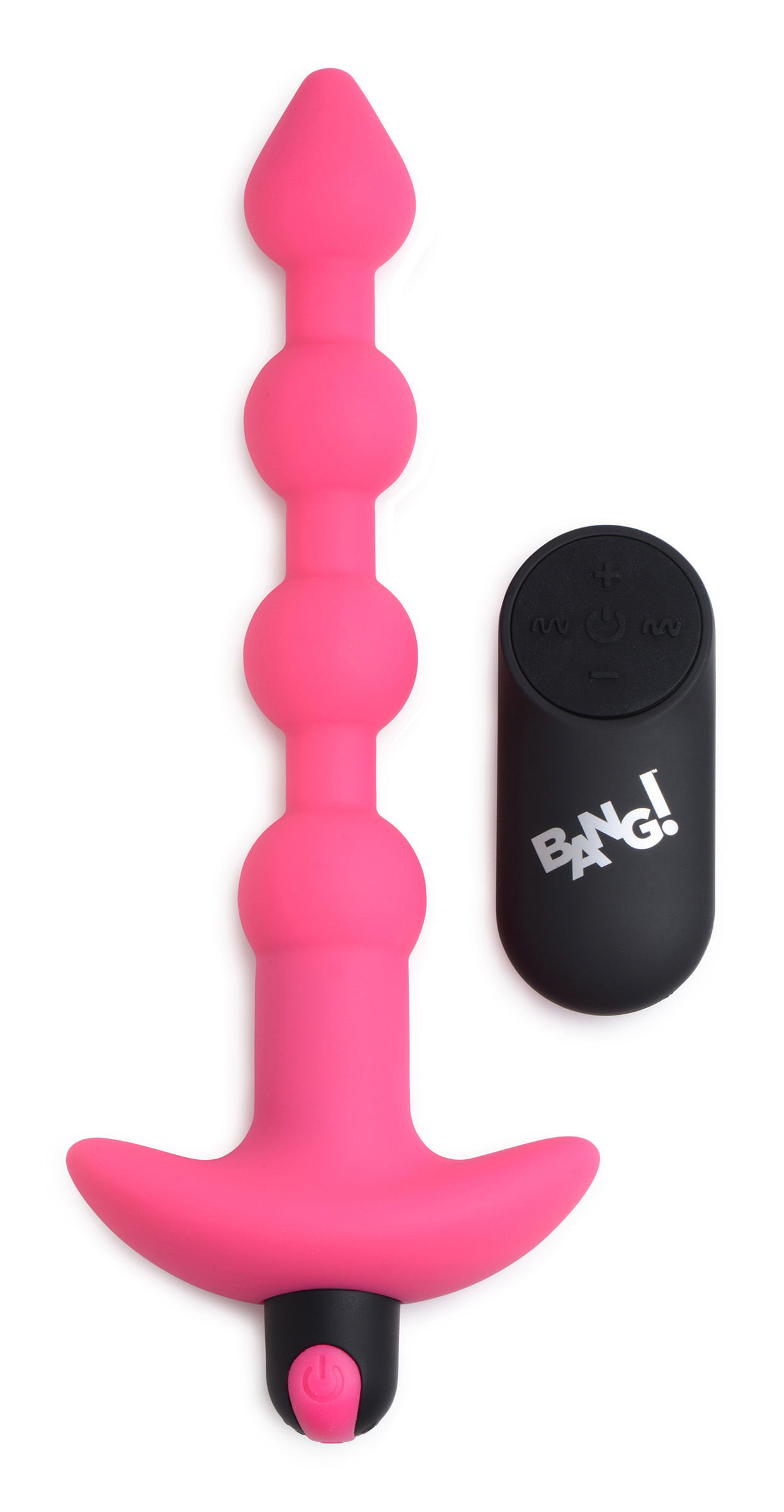 Bang – Vibrating Silicone Anal Beads and Remote Control – Pink