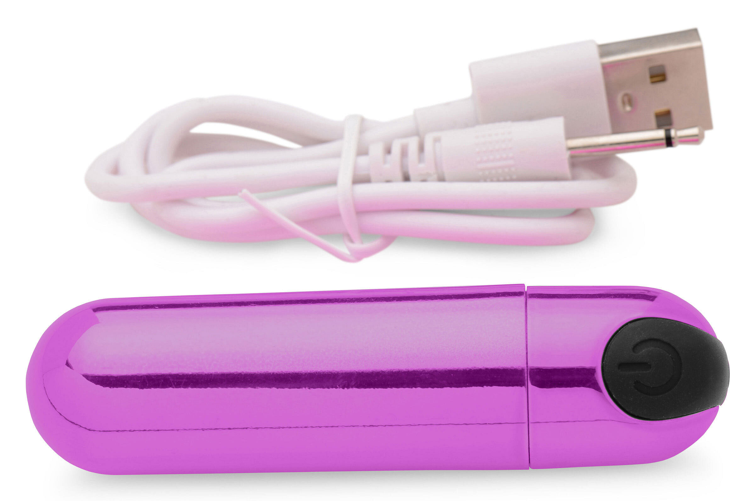 10x Rechargeable Vibrating Metallic Bullet – Purple