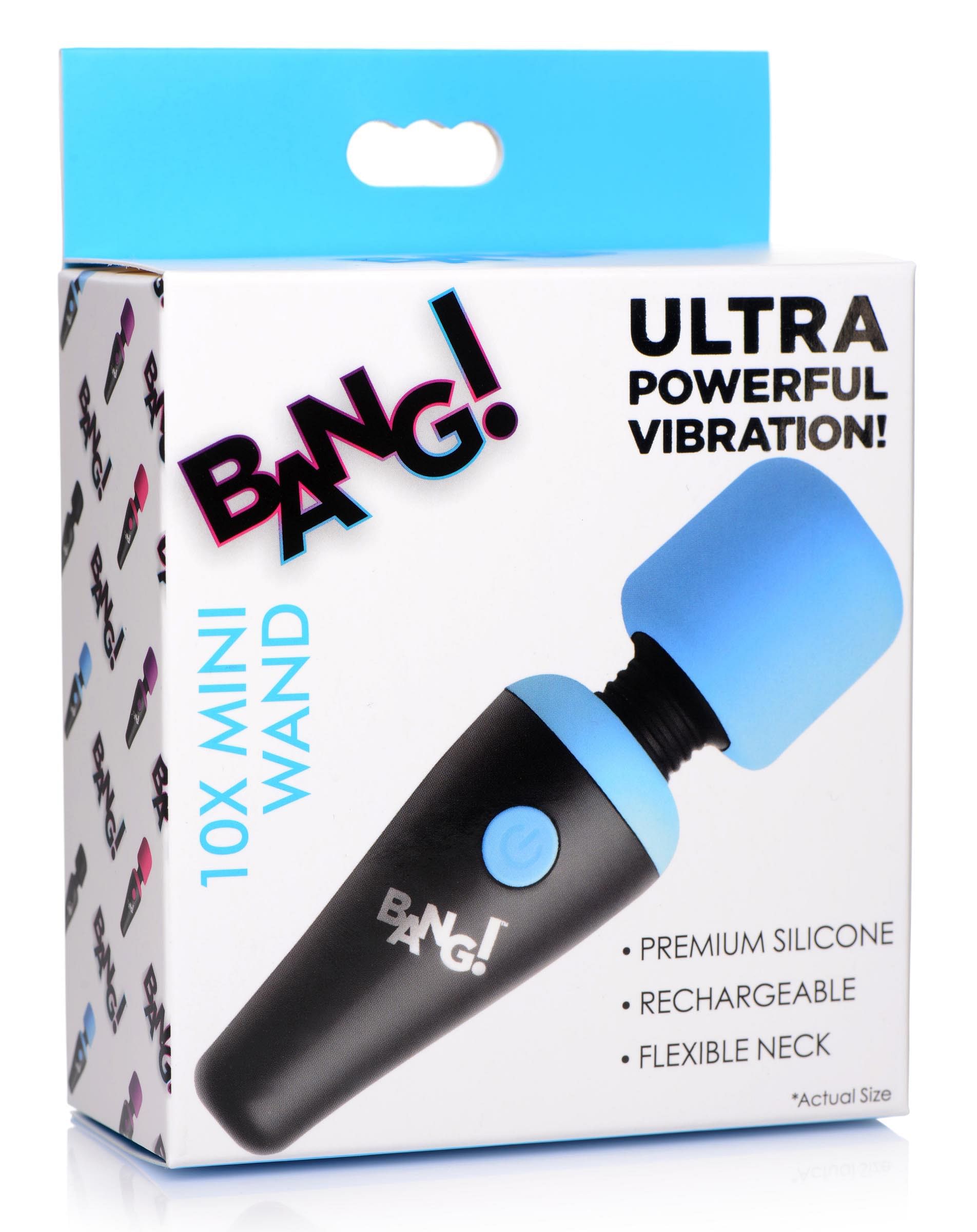 10x Vibrating Mini Silicone Wand – Blue