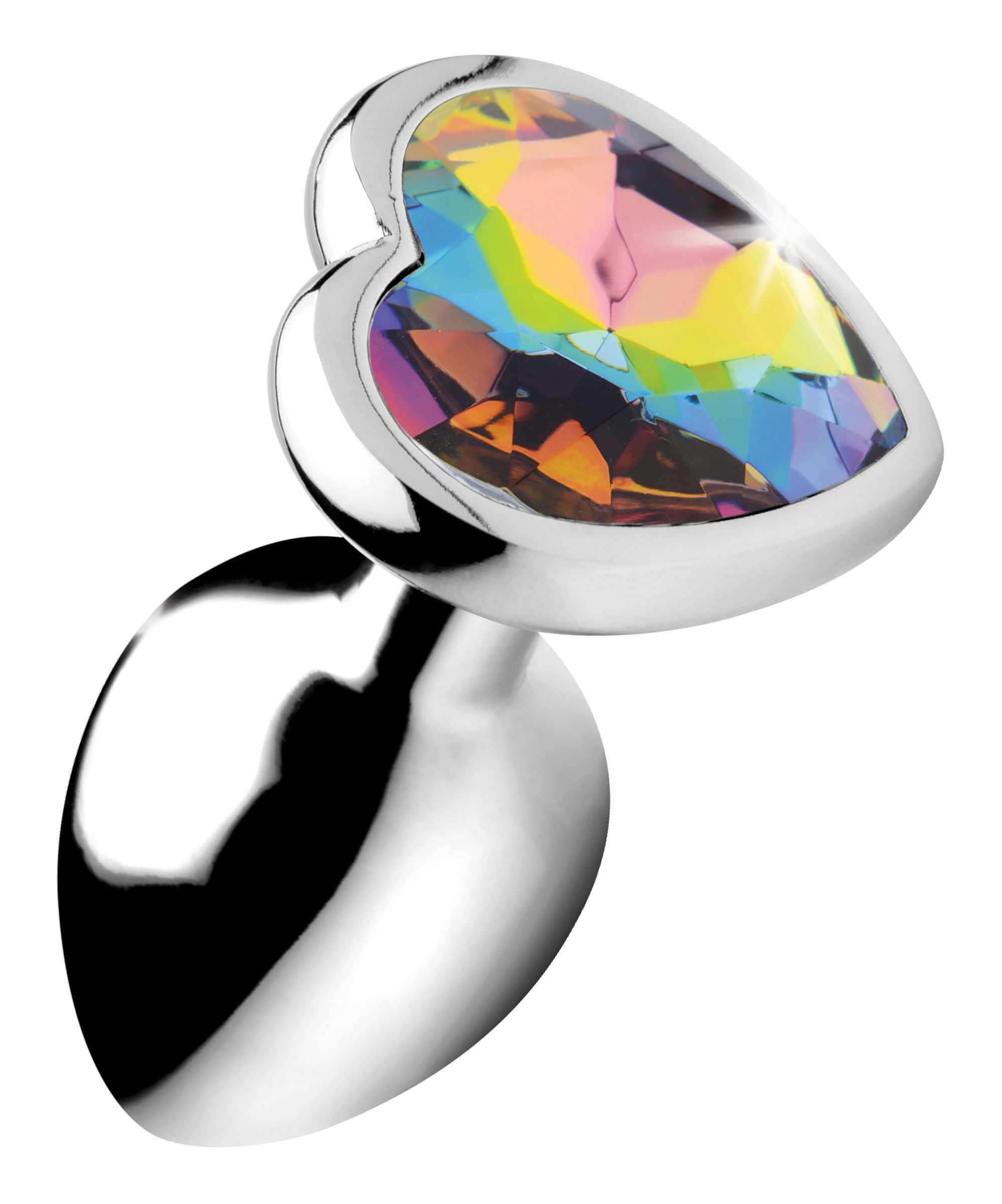 Rainbow Prism Heart Anal Plug – Small