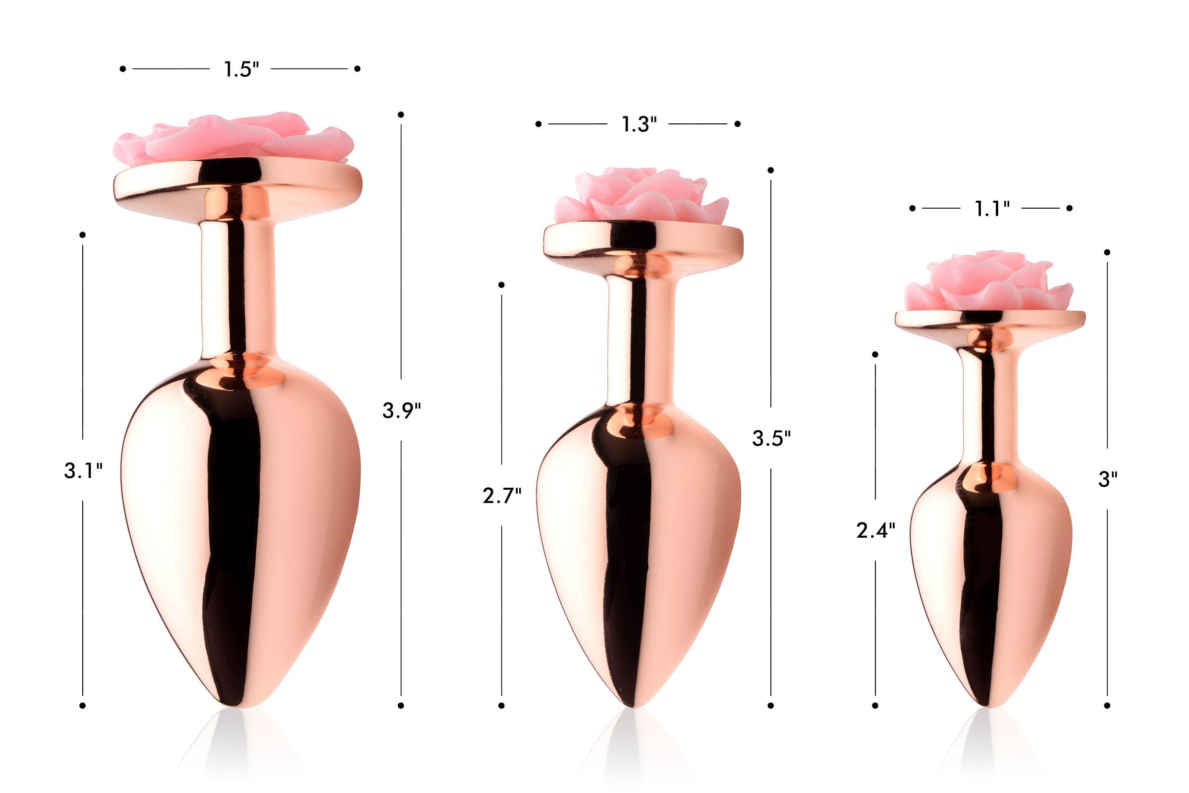 Pink Rose Gold Anal Plug – Small