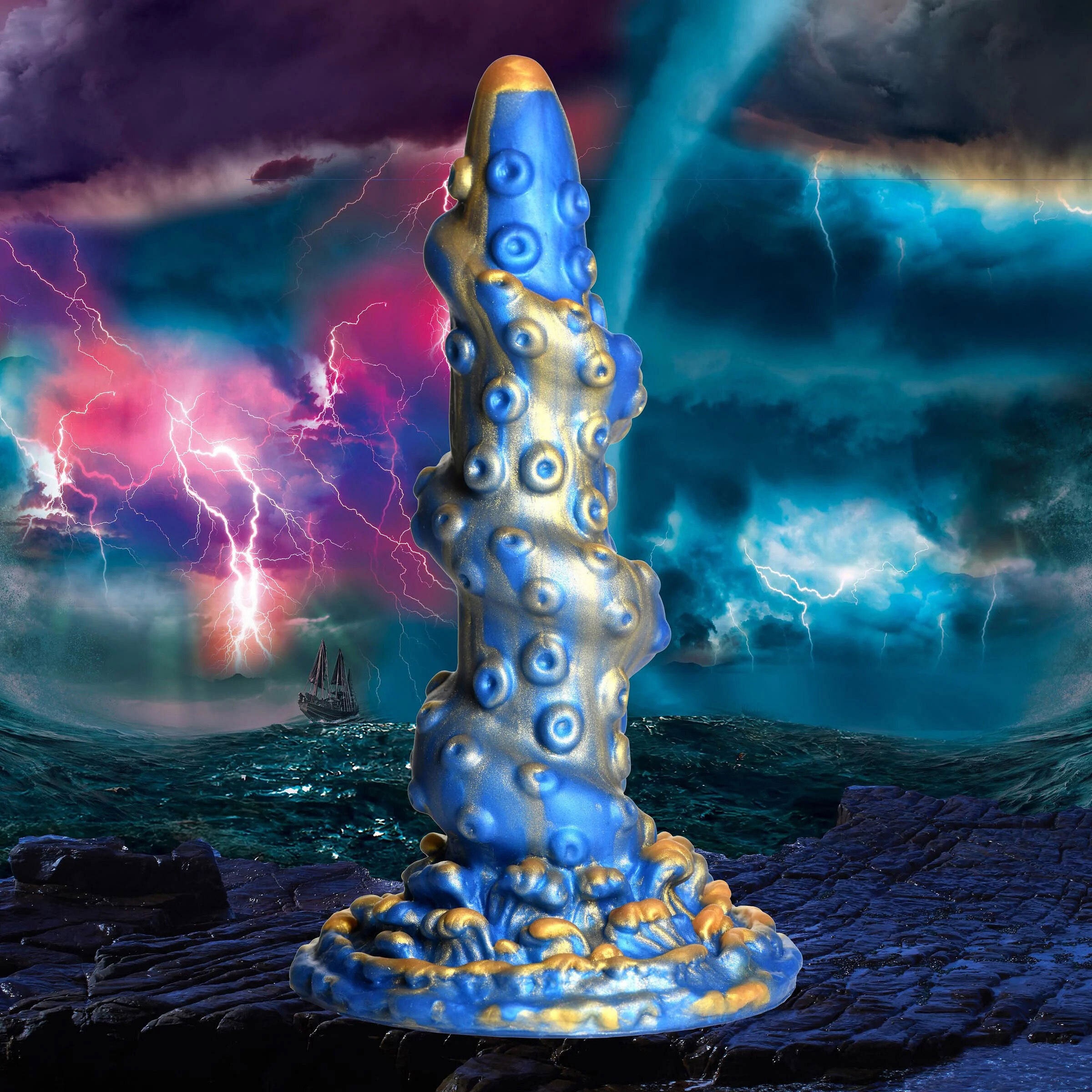 Lord Kraken Tentacled Silicone Dildo – Blue