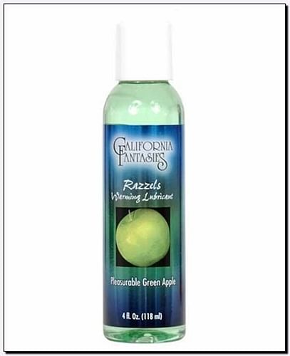 Razzels Warming Lubricant – Pleasurable Green Apple – 4 Oz. Bottle