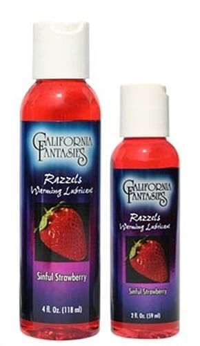 Razzels Warming Lubricant – Sinful Strawberry –  2.5 Oz. Bottle