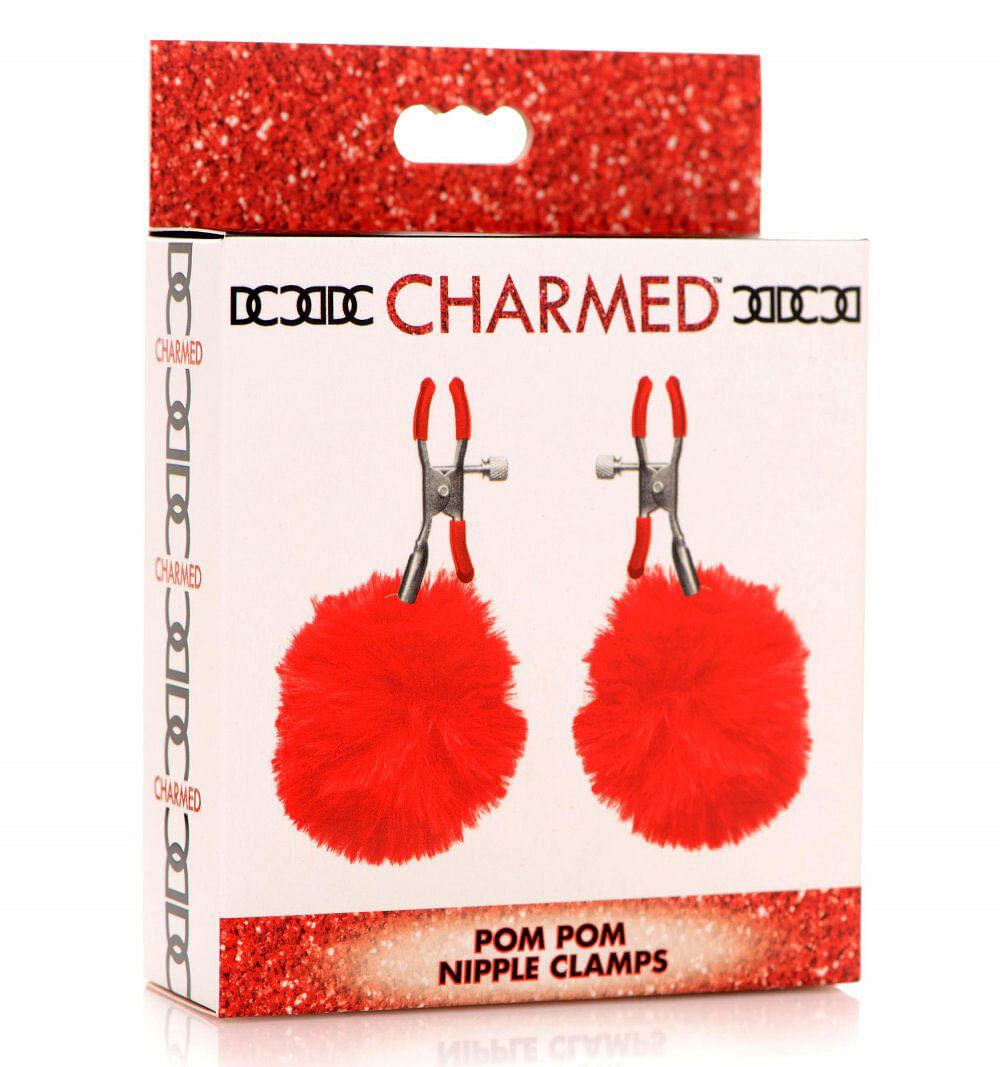 Pom Pom Nipple Clamps – Red