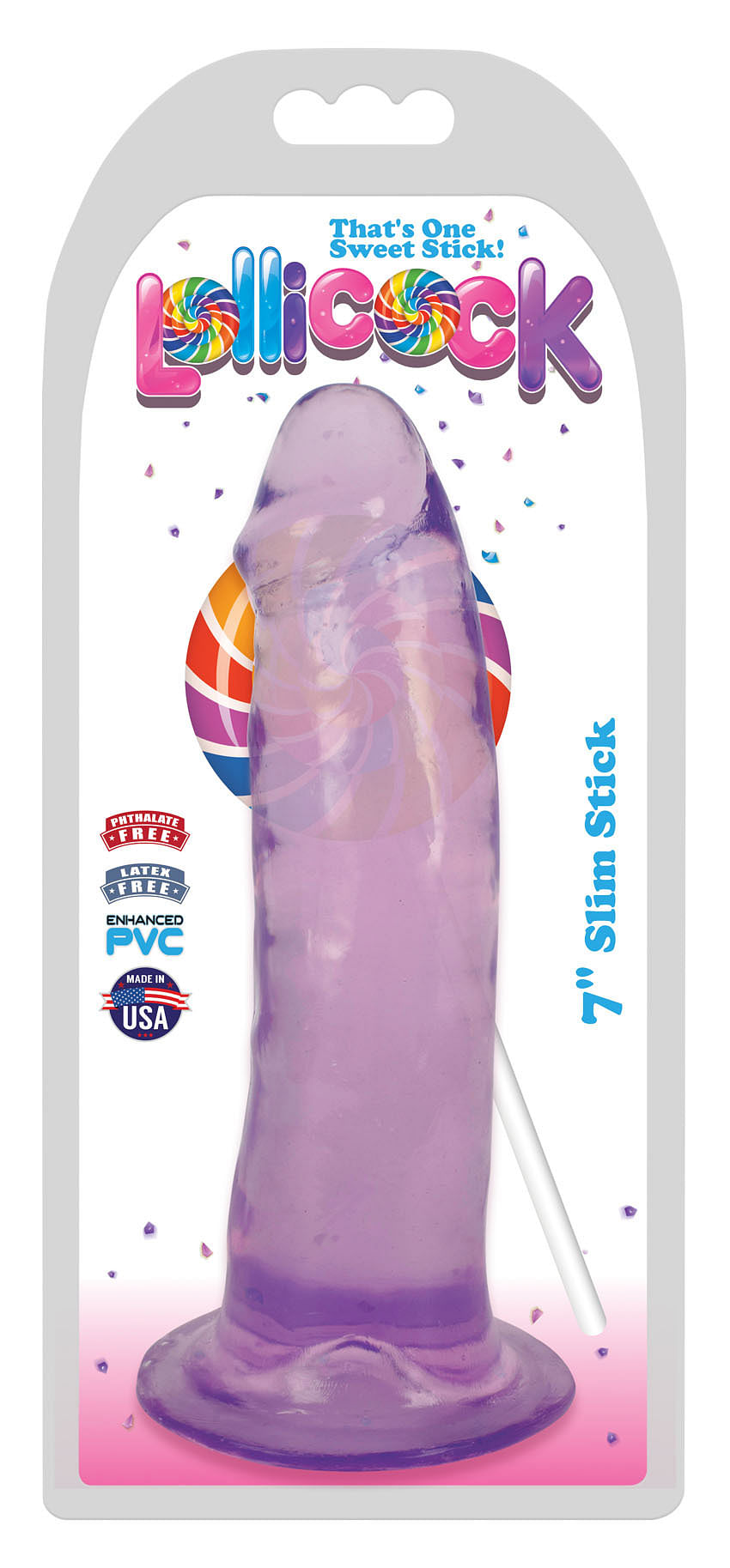 Lollicock 7 Inch Slim Stick – Grape Ice