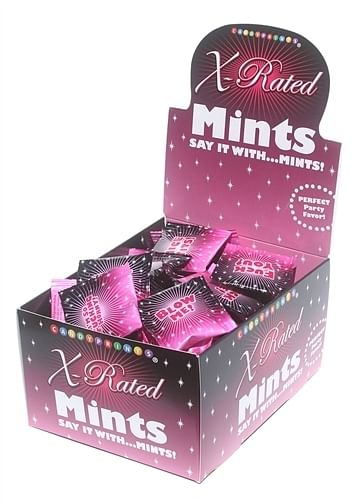 X-Rated Mints – 100 Piece p.o.p Display – 3.1g Bags