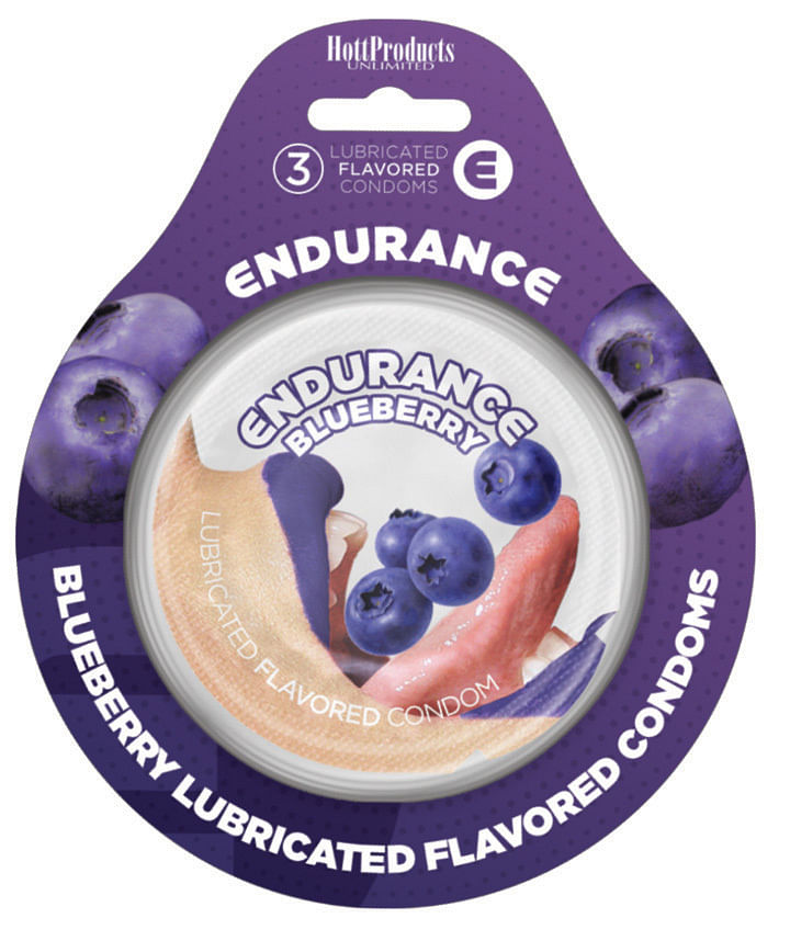 Endurance Condoms -Blueberry – 3 Pack