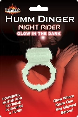 Humm Dinger Night Rider Glow-in-the-Dark Vibrating Penis Ring – Each