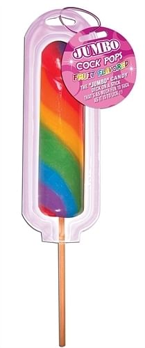 Jumbo Rainbow Cock Pops – Each