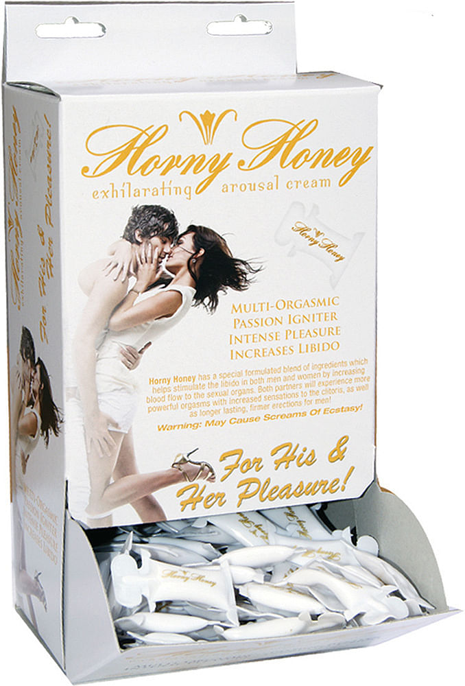 Horny Honey Stimulating Arousal Gel – 144 Piece Display – 2 Cc. Pillow Packs