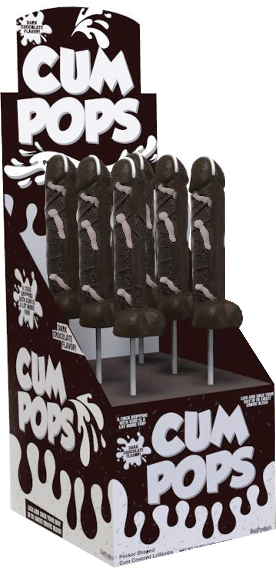 Cum Cock Pops – Dark Chocolate – 6 Piece P.O.P. Display