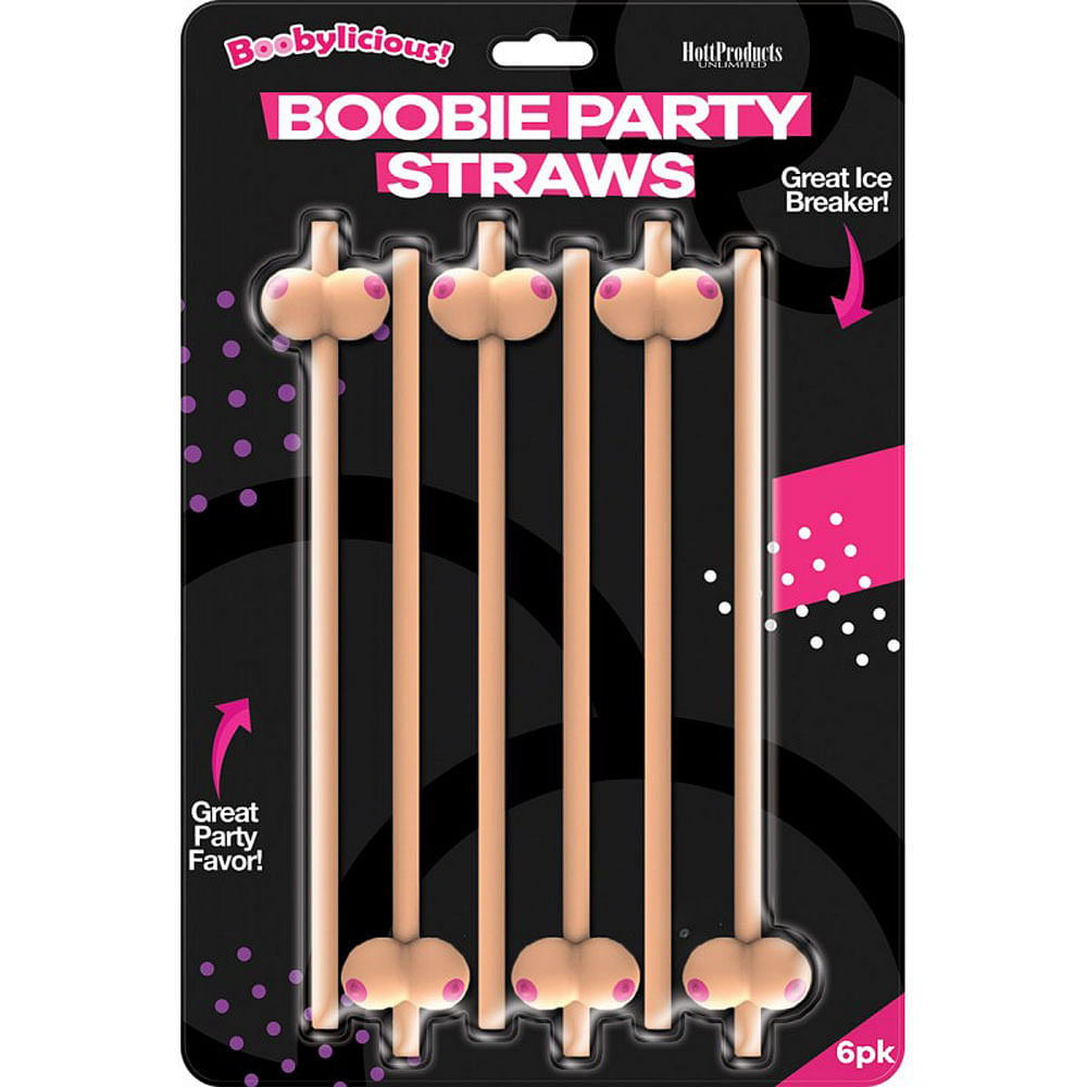 Boobie Straws 6 Pk – Flesh Color