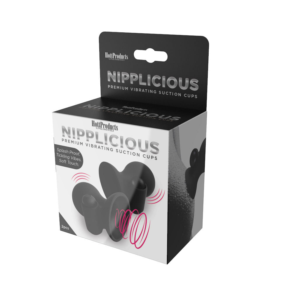 Nipplicious – Vibrating Nipple Suction Cups –  Black