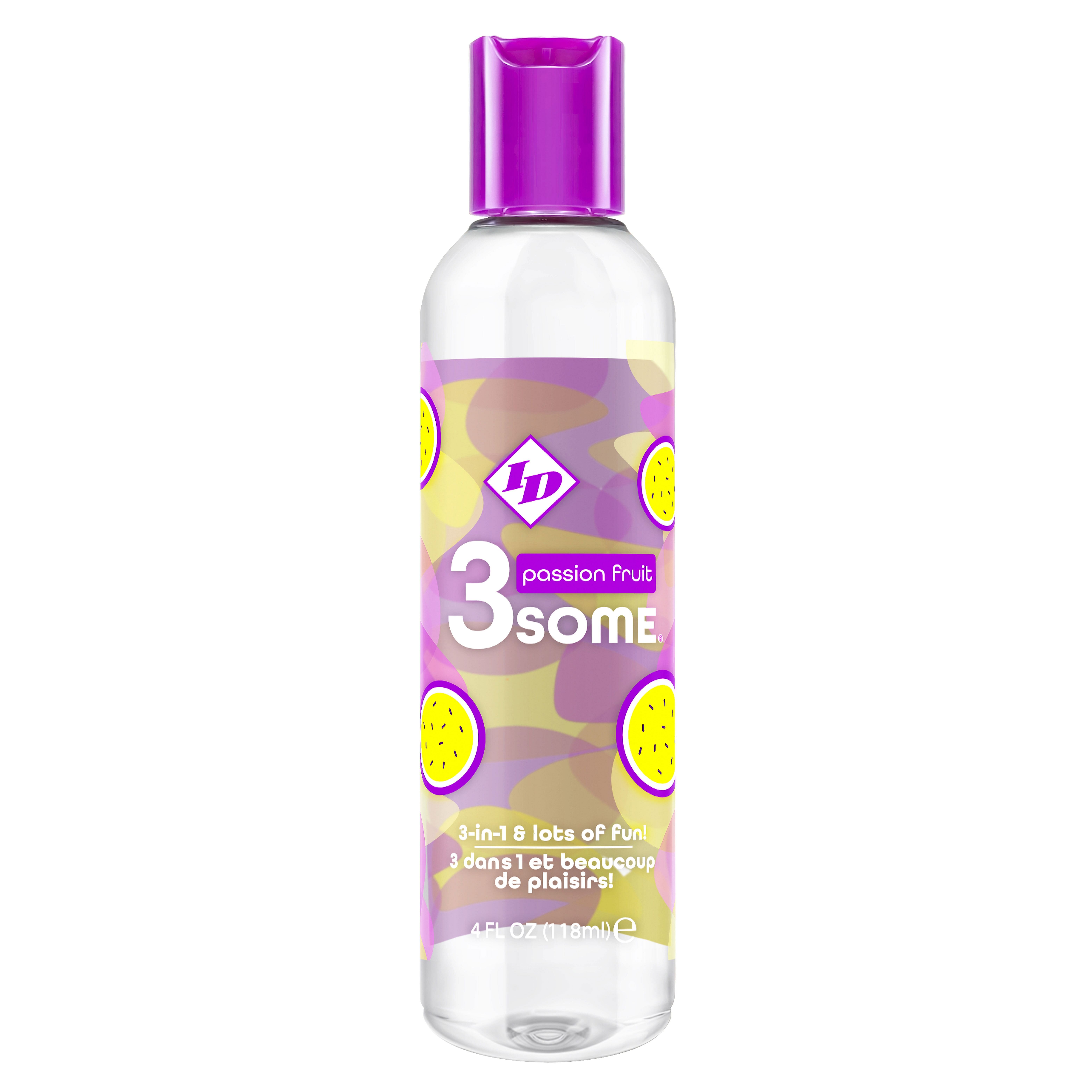 3some 3-in-1 Lubricant – Passion Fruit – 4 Fl. Oz.