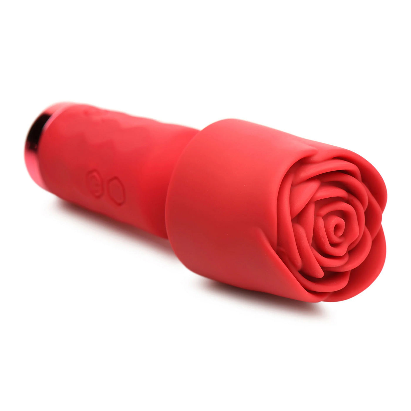 Pleasure Rose-Petite Mini Silicone Rose Wand – Red