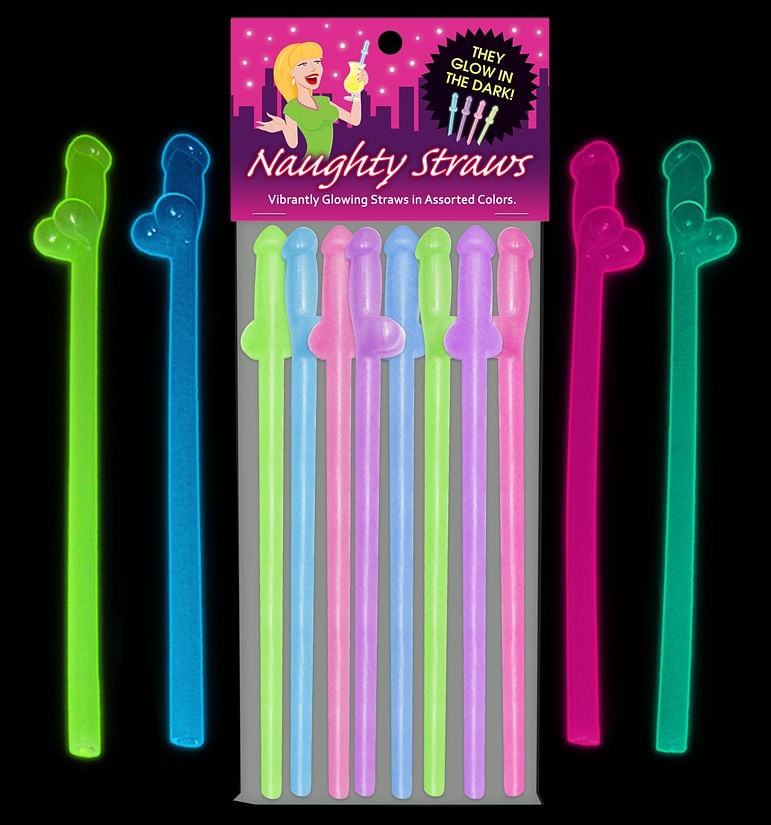 Glow-in-the-Dark Naughty Straws