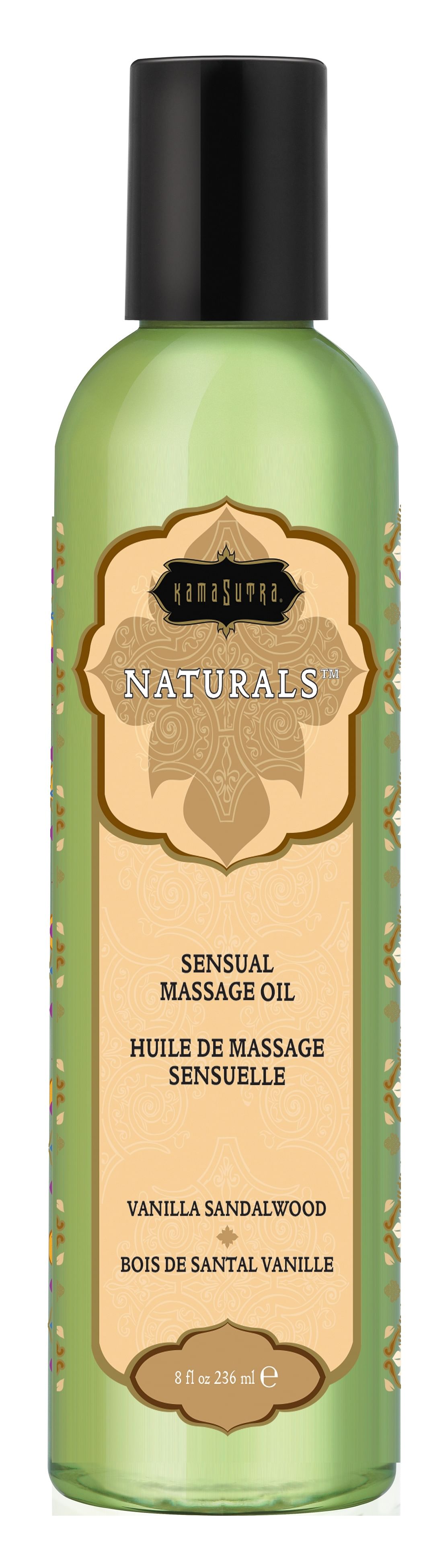 Naturals Massage Oil – Vanilla Sandalwood  8 Fl. Oz.