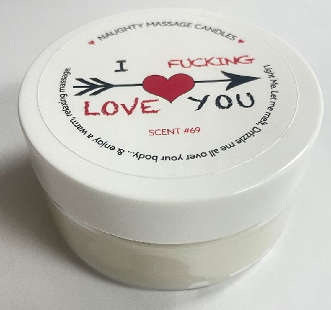 I F-Ing Love You Massage Candle – Madagascar  Vanilla 1.7 Oz