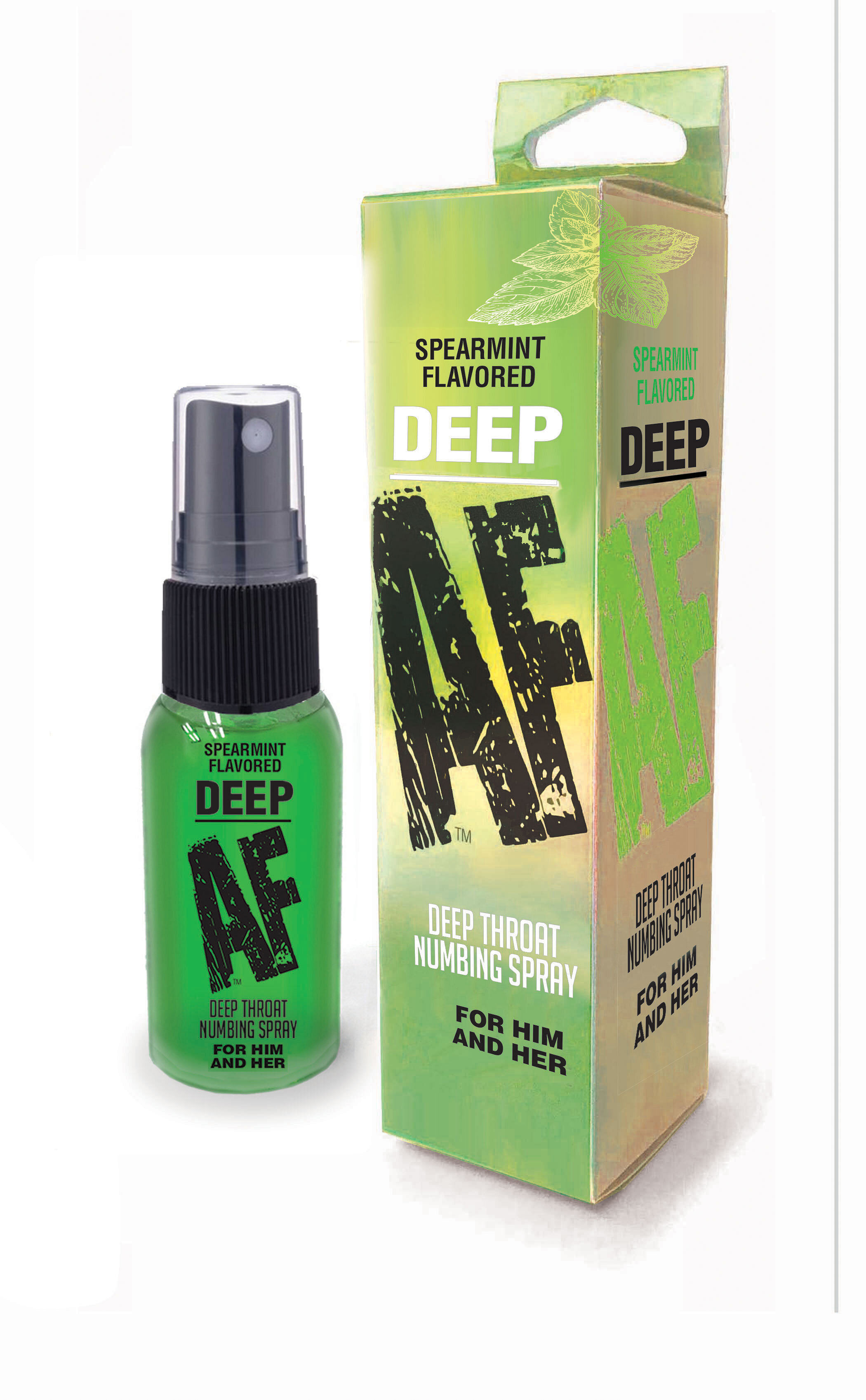 Deep Af – Spearmint Flavored Deep Throat Spray –  1 Oz