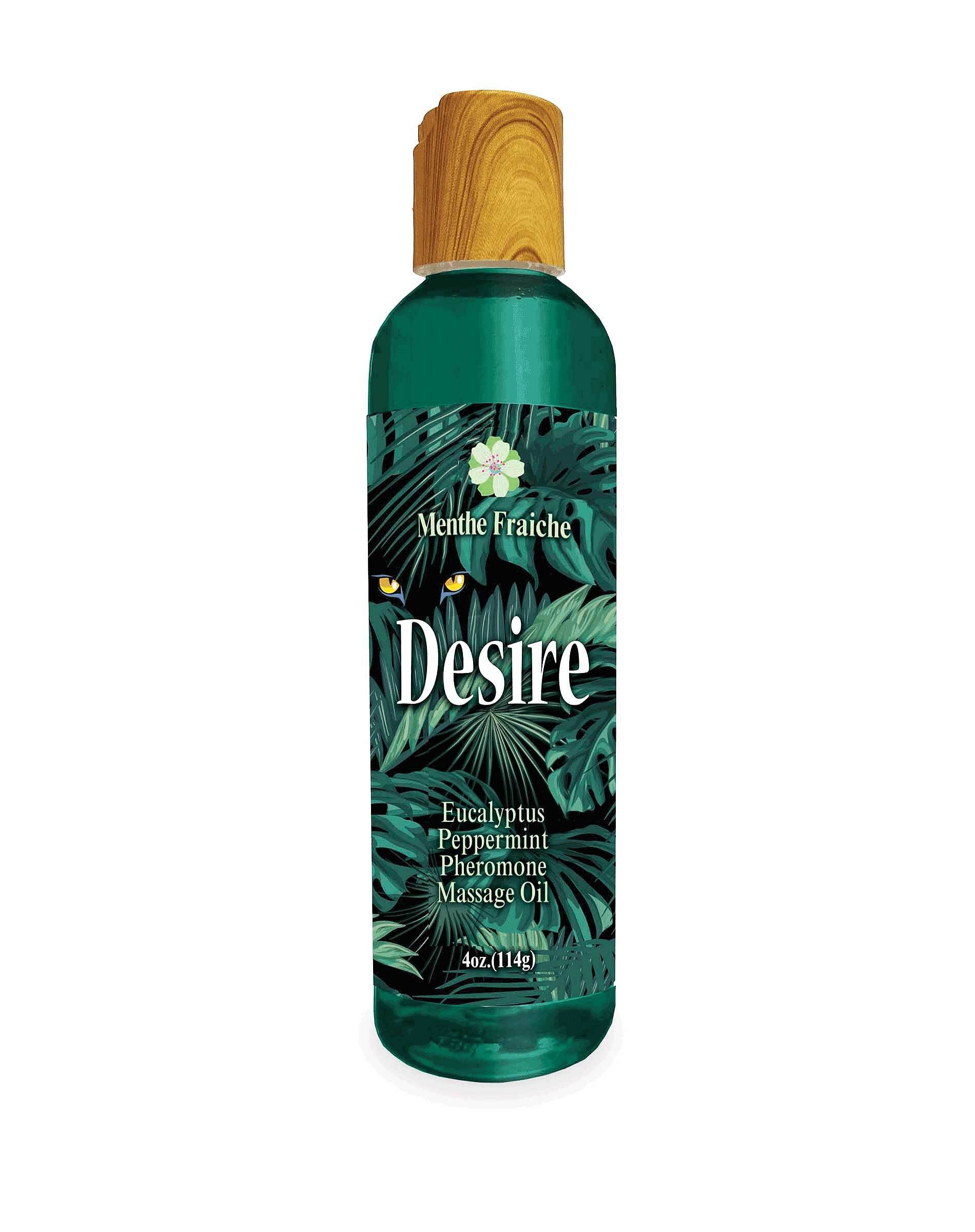 Desire Pheromone Massage Oil 4 Oz – Eucalyptus and Peppermint