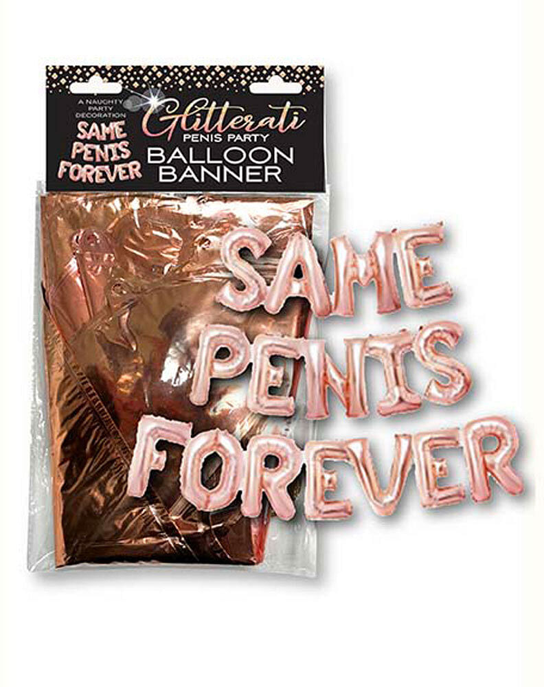 Glitterati Same Penis Balloon Banner – Pink