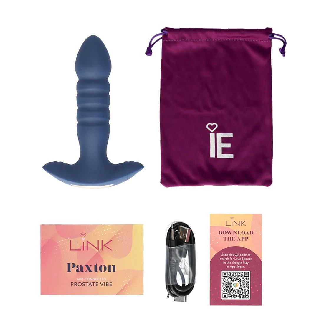 Link Paxton – App Connected Prostate Vibe – Navy  Blue