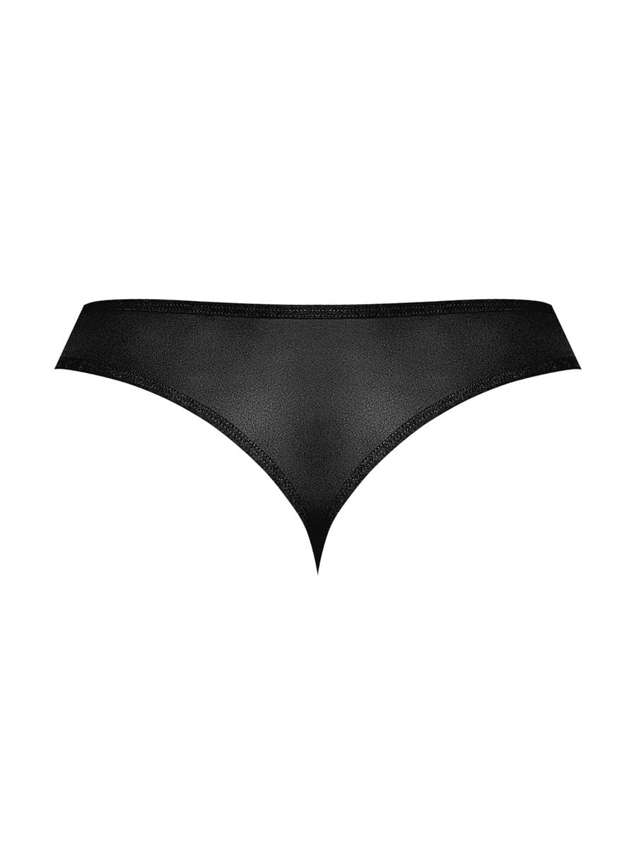 Sassy Lace – Open Ring Thong – Small/medium –  Black