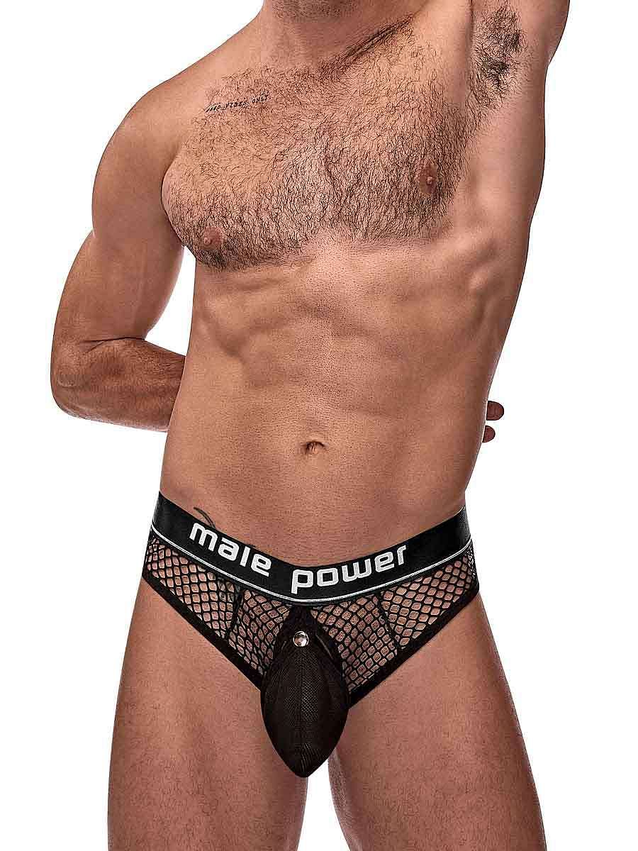 Cock Pit Net Cock Ring Thong – S/ M – Black