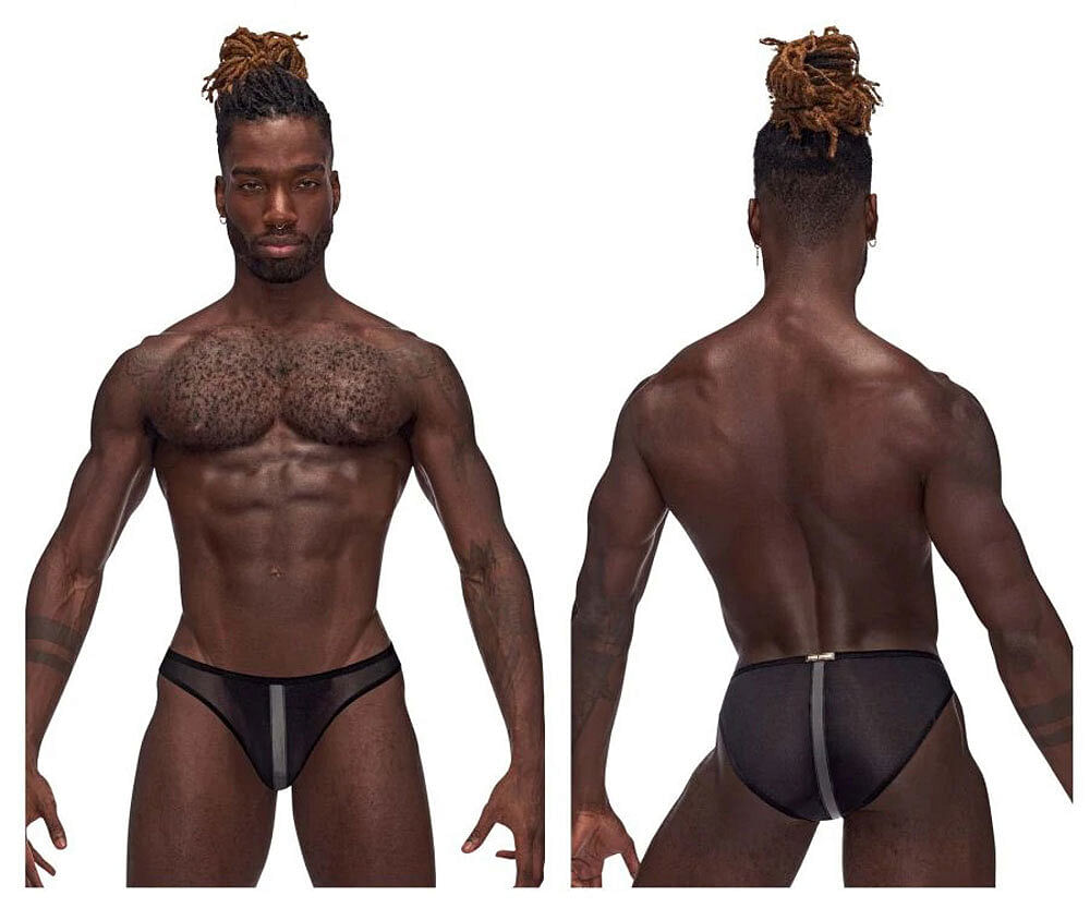 Landing Strip Bikini Brief – XL – Black