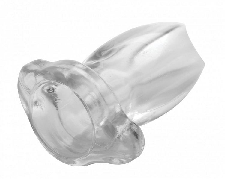 Peephole Clear Hollow Anal Plug – Large