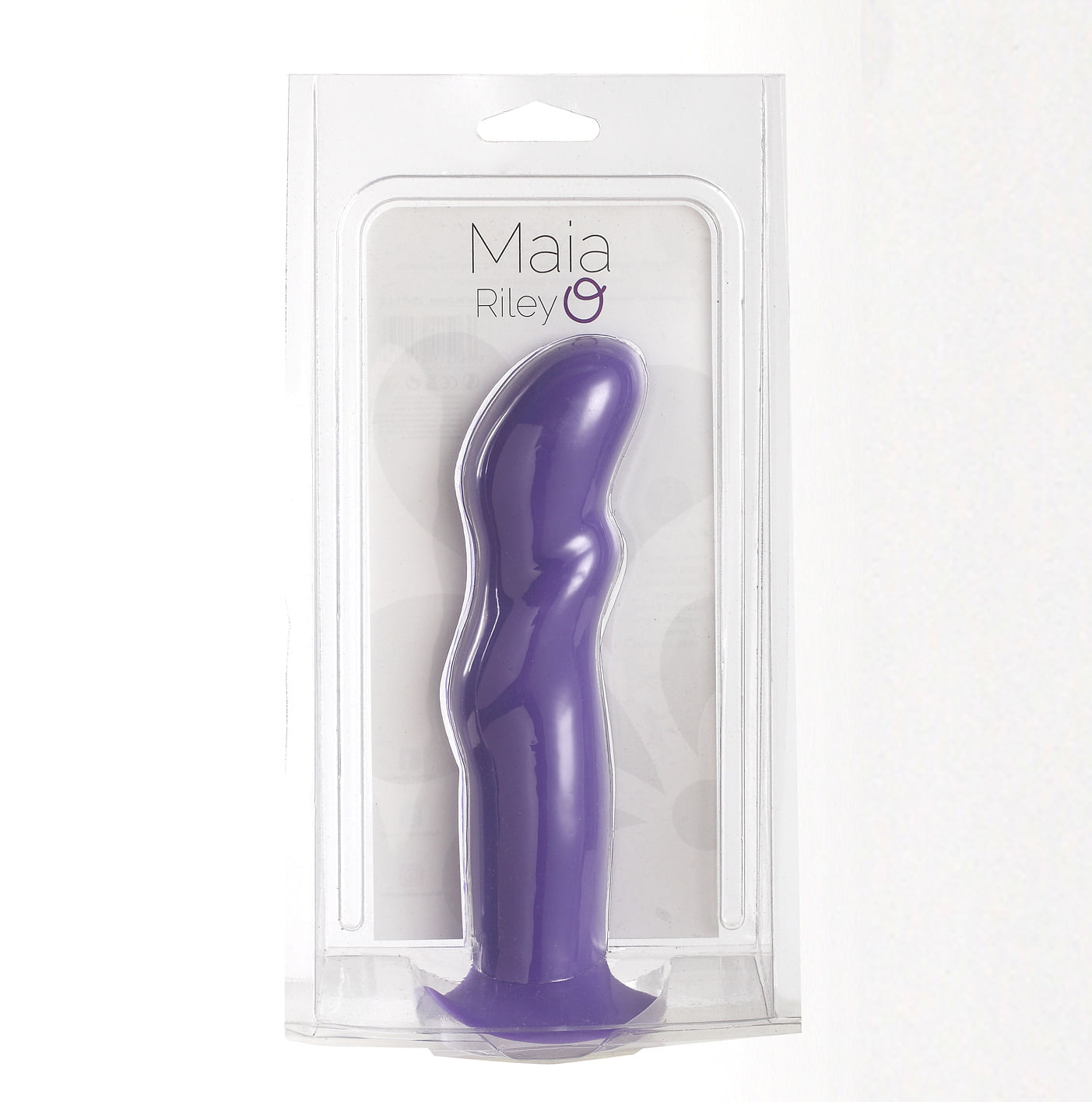 Riley Silicone Swirled Dong – Neon Purple