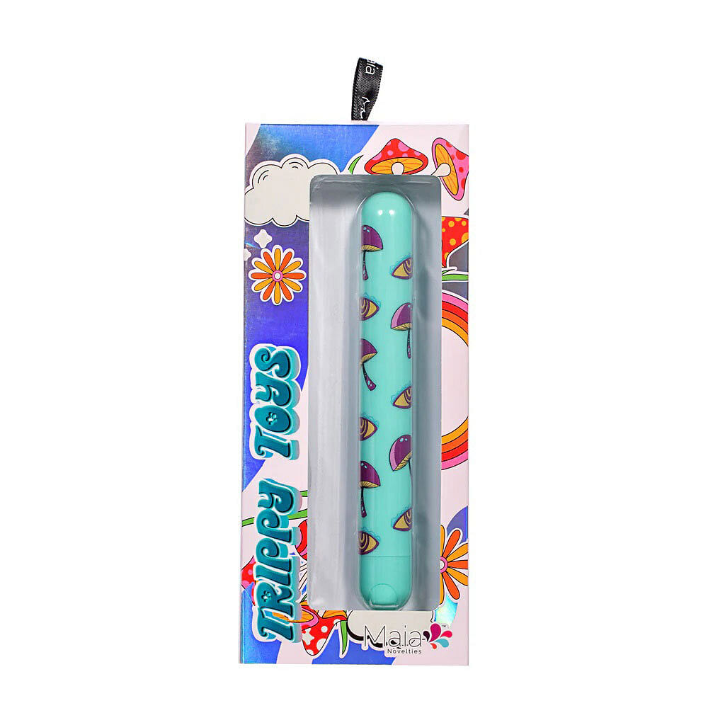 Lucy Mushroom Pattern Rechargeable X-Long Bullet  – Blue