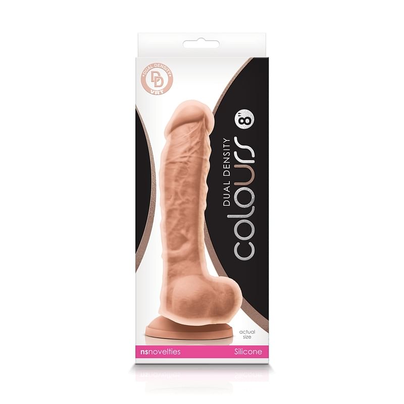 Colours – Dual Density – 8 Inch Dildo – White