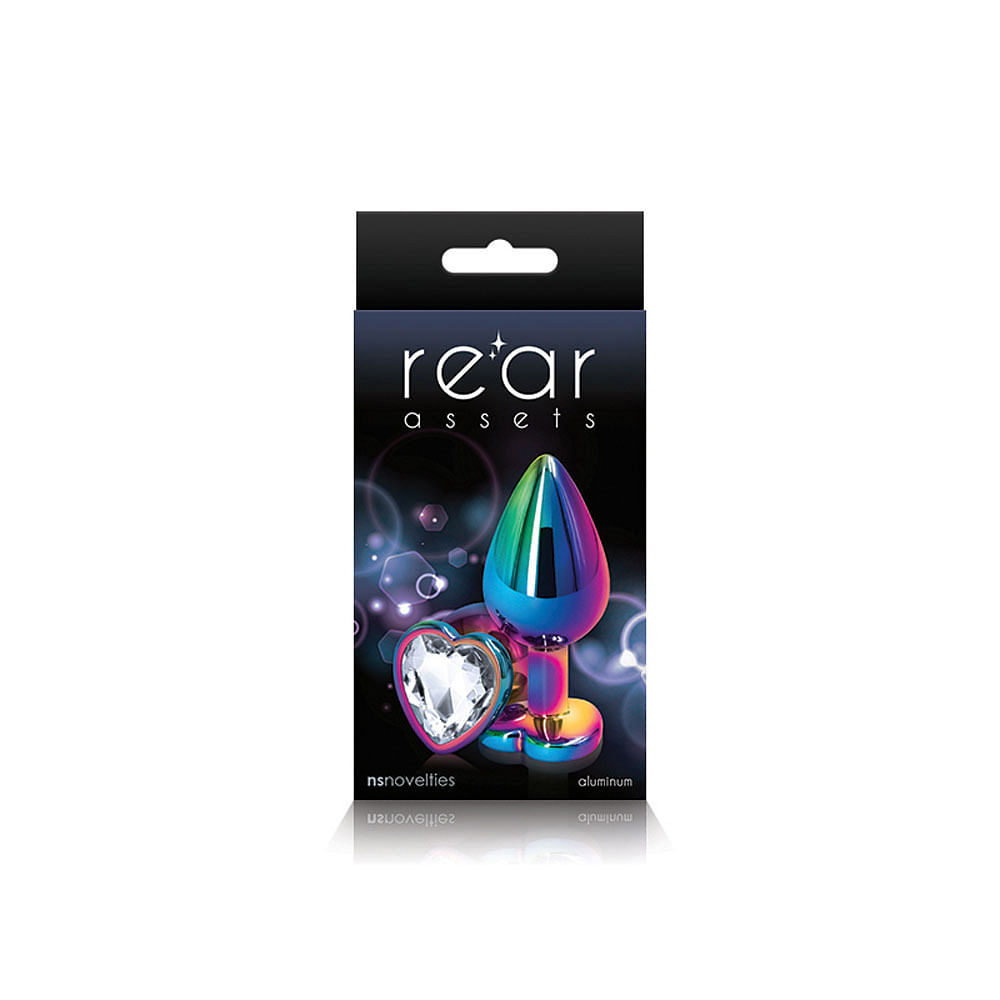 Rear Assets – Multicolor Heart – Medium – Clear