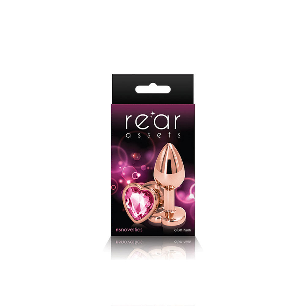 Rear Assets – Rose Gold Heart – Small – Pink