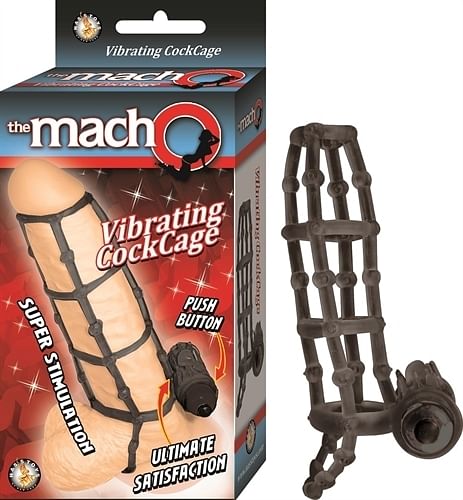 The Macho Vibrating Cockcage – Black