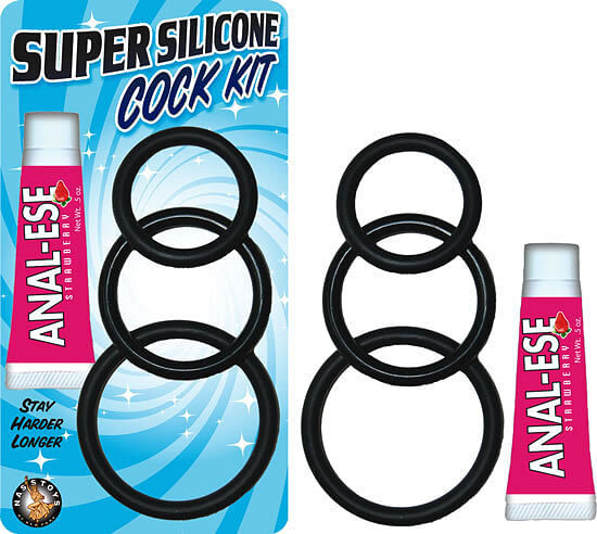 Super Silicone Cock Kit – Black