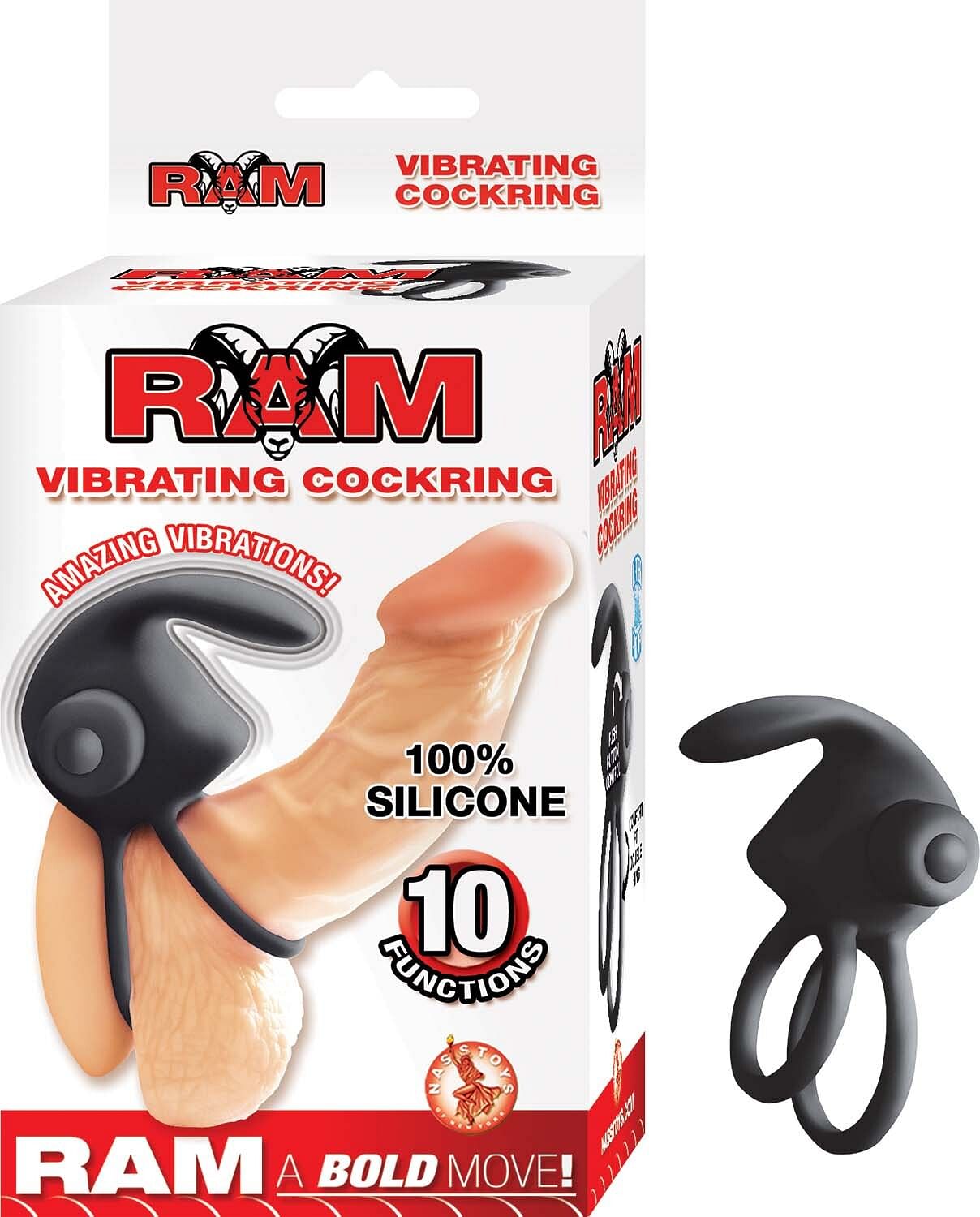 Ram Vibrating Cockring – Black