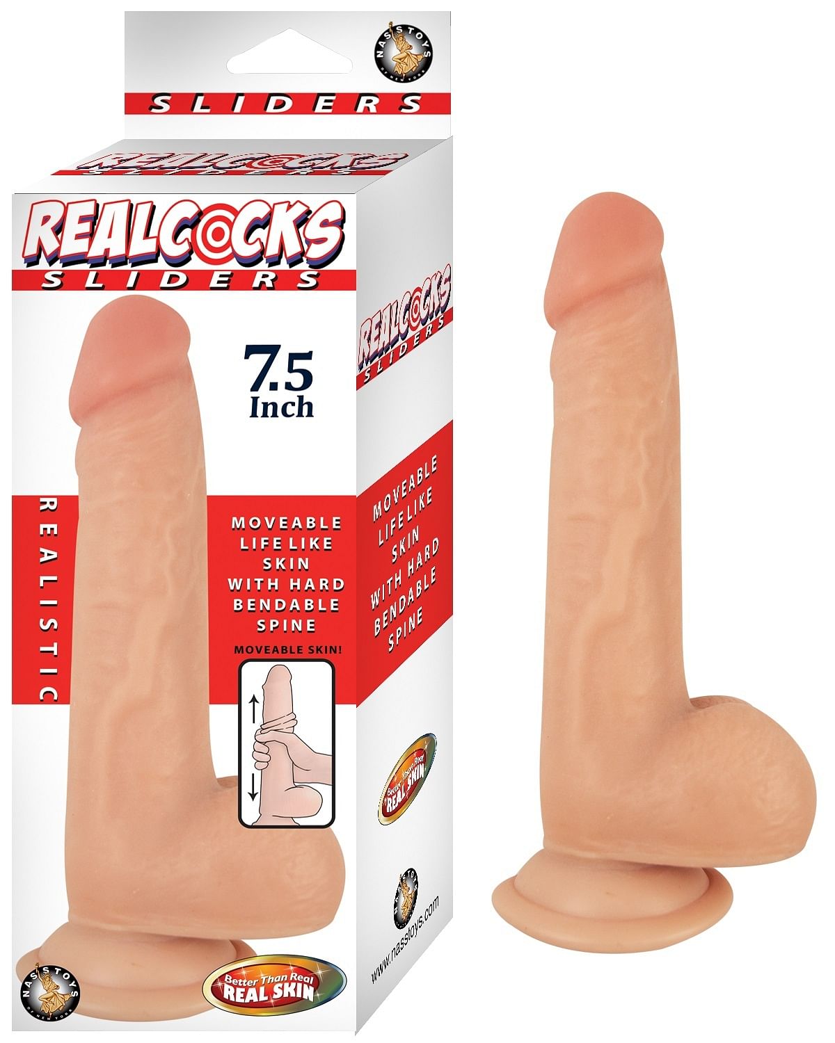 Realcocks Sliders – 7.5 Inch – Flesh