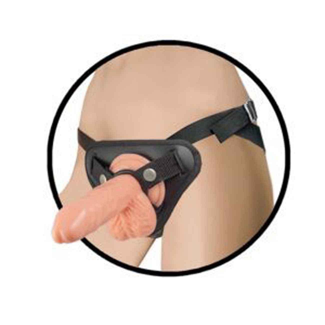 Natural Strap-on Harness With Dong – Light